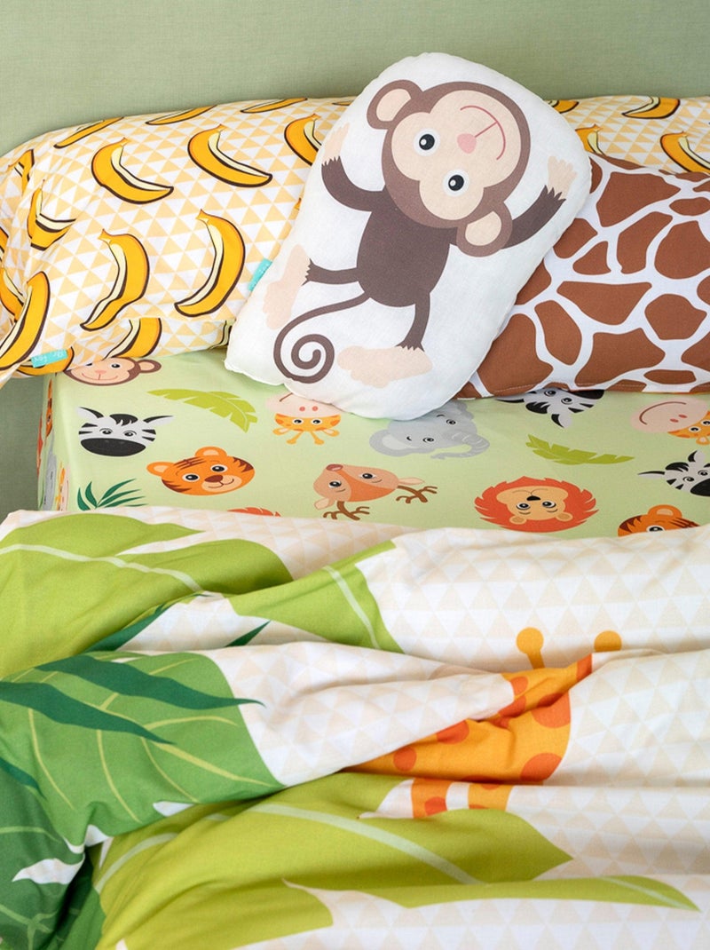 Parure housse de couette 2 pièces Wild "Happyfriday" Blanc - Kiabi