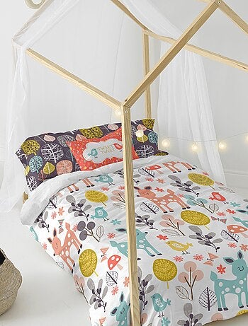 Parure housse de couette 2 pièces Woodland "Happyfriday