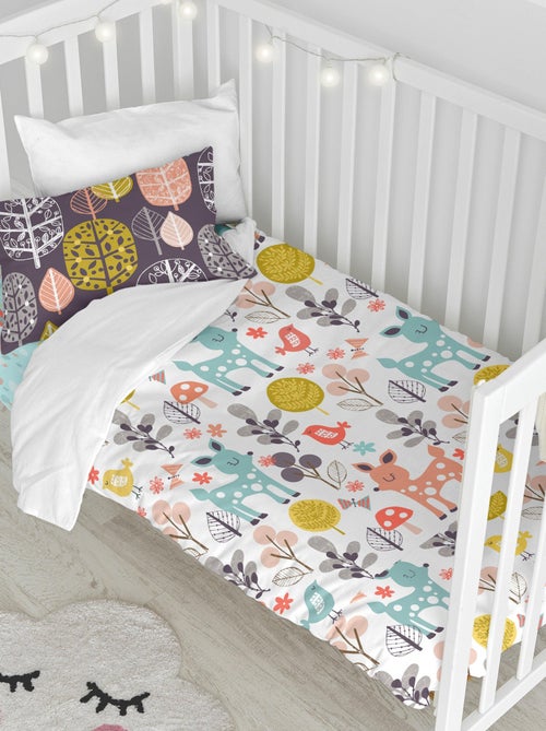Parure housse de couette 2 pièces Woodland Lit Bébé "Happyfriday" - Kiabi