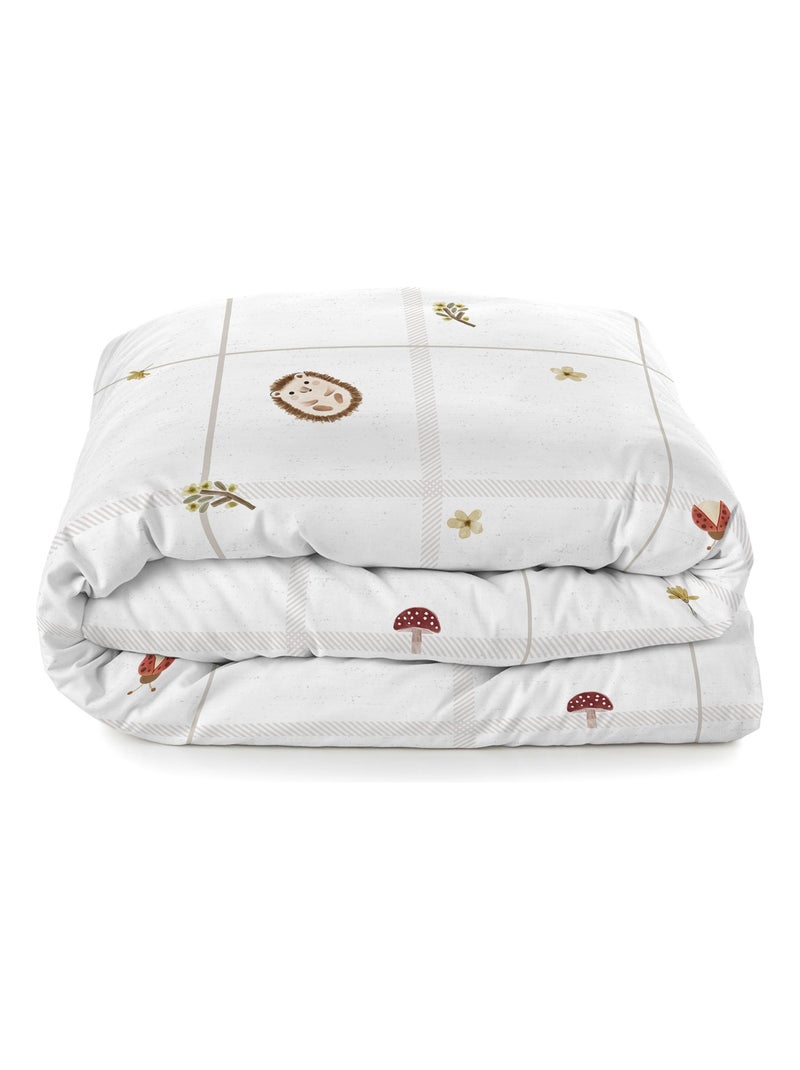 Parure housse de couette 2 pièces Woods animals "Happyfriday" Blanc - Kiabi