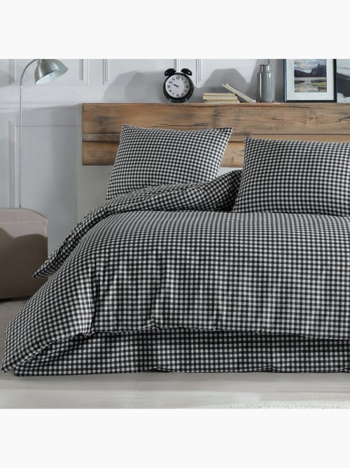Parure housse de couette 220 x 240 cm Coton imprimé Vichy - Kiabi Parure housse de couette 220 x 240 cm Coton imprimé Vichy - Kiabi