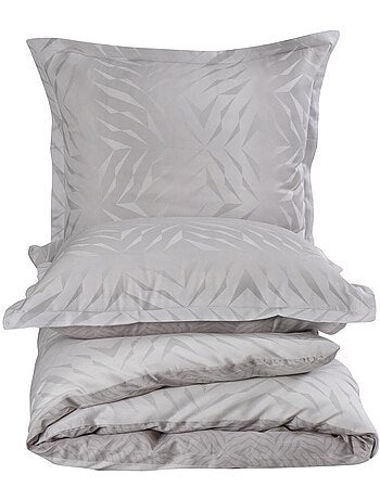 Housse de couette + taie(s) oreiller satin de coton "Duff