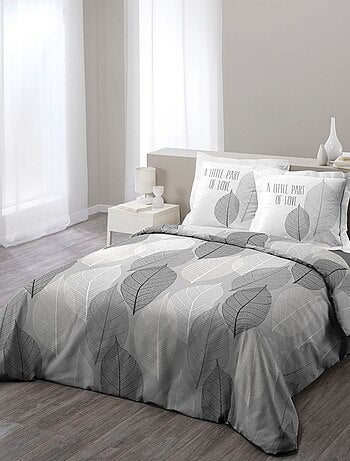 Parure housse de couette 240 x 220 cm Solo Gris