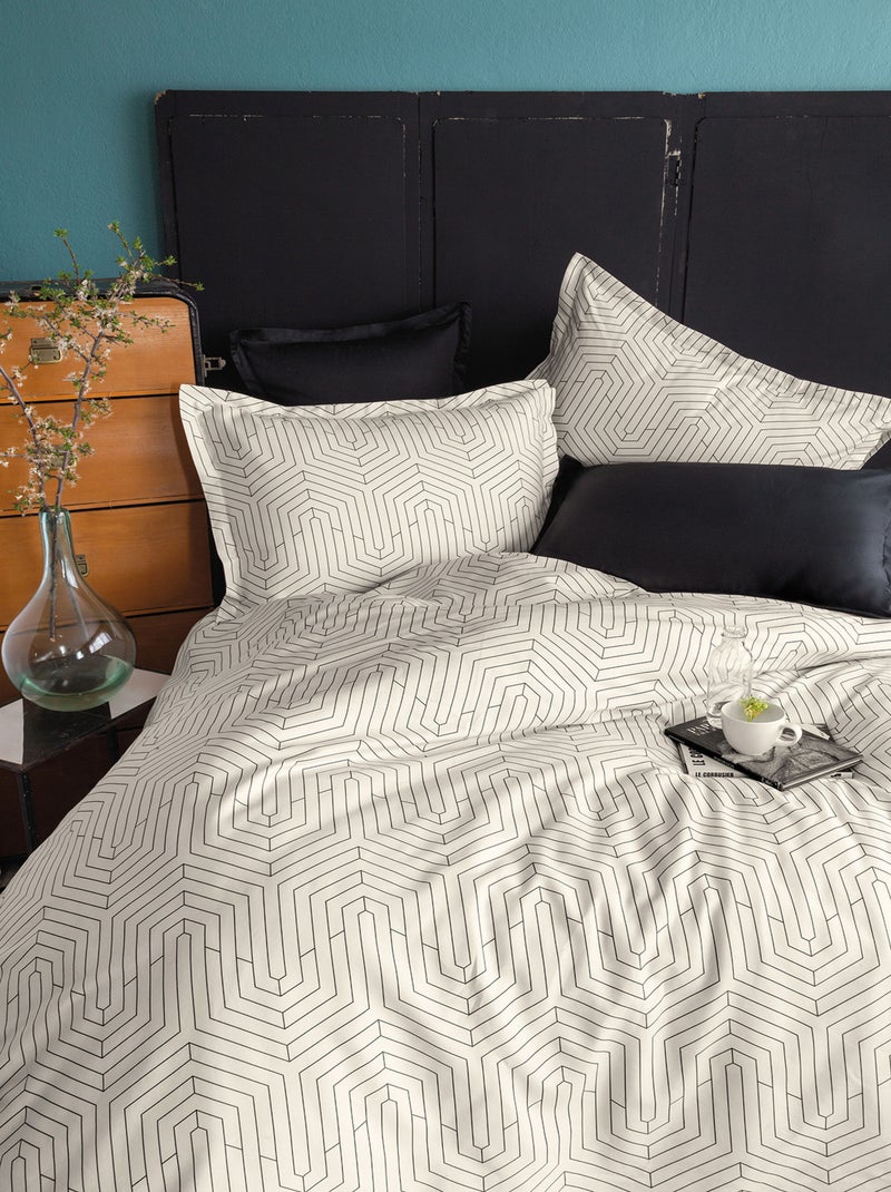 Parure housse de couette 240x220 cm et 2 taies d'oreiller 63x63cm Blanc - Kiabi