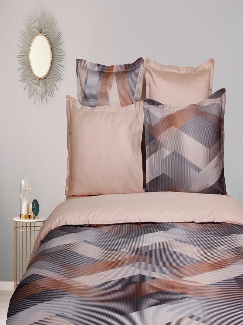 Parure housse de couette 240x220 cm+2 TO 63x63 cm satin de coton Beige - Kiabi