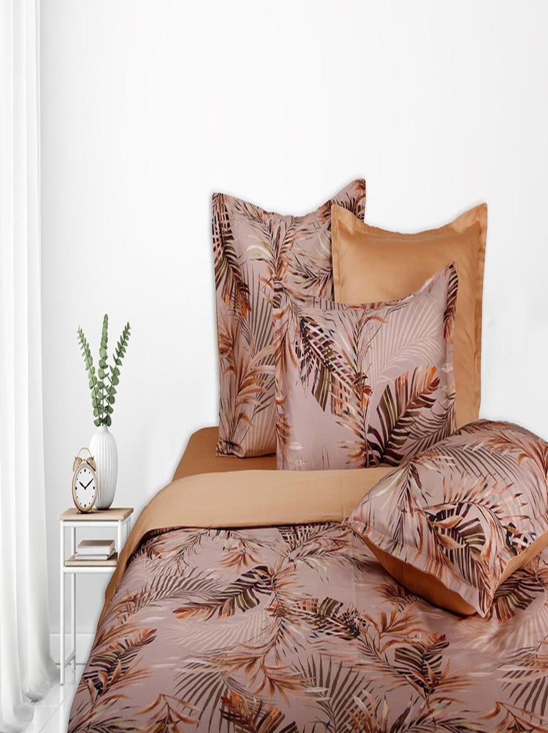 Parure housse de couette 240x220 cm+2 TO 63x63 cm satin de coton Beige - Kiabi