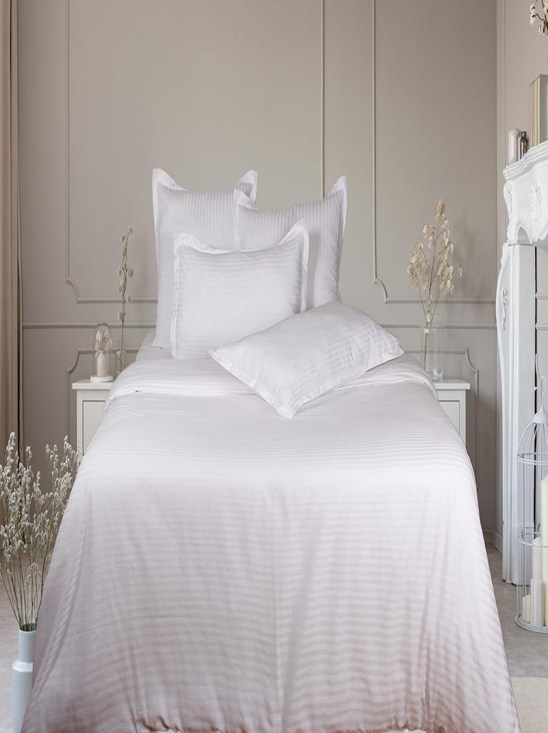 Parure housse de couette 240x220 cm+2 TO 63x63 cm satin de coton Blanc - Kiabi