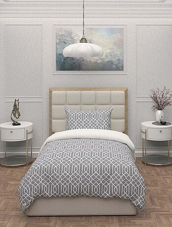 Parure housse de couette 3D microfibre ANYA, par Soleil d'Ocre avec 1 taie d'oreiller