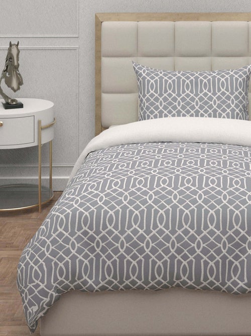 Parure housse de couette 3D microfibre ANYA, par Soleil d'Ocre avec 1 taie d'oreiller - Kiabi