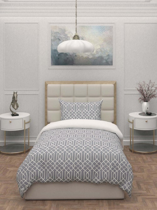 Parure housse de couette 3D microfibre ANYA, par Soleil d'Ocre avec 1 taie d'oreiller - Kiabi