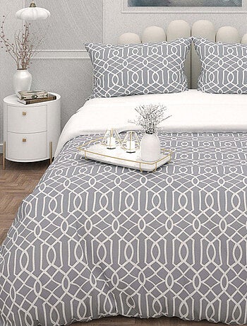 Parure housse de couette 3D microfibre ANYA, par Soleil d'Ocre avec 2 taies d'oreiller