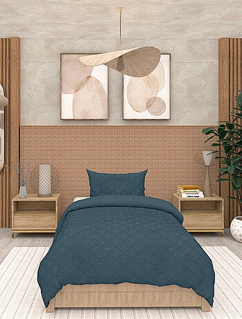 Parure housse de couette 3D microfibre GAIA, par Soleil d'Ocre avec 1 taie d'oreiller