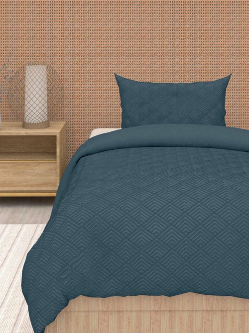 Parure housse de couette 3D microfibre GAIA, par Soleil d'Ocre avec 1 taie d'oreiller - Kiabi