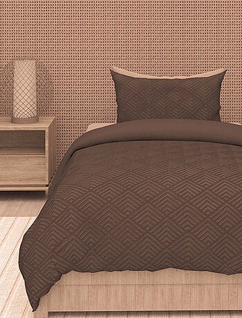 Parure housse de couette 3D microfibre GAIA, par Soleil d'Ocre avec 1 taie d'oreiller