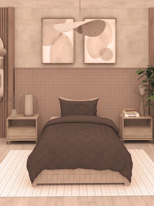 Parure housse de couette 3D microfibre GAIA, par Soleil d'Ocre avec 1 taie d'oreiller - Kiabi