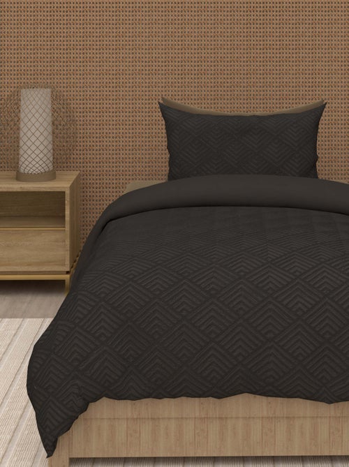 Parure housse de couette 3D microfibre GAIA, par Soleil d'Ocre avec 1 taie d'oreiller - Kiabi