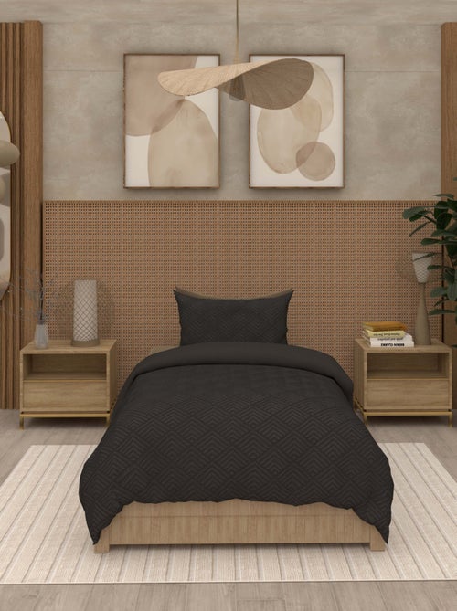 Parure housse de couette 3D microfibre GAIA, par Soleil d'Ocre avec 1 taie d'oreiller - Kiabi
