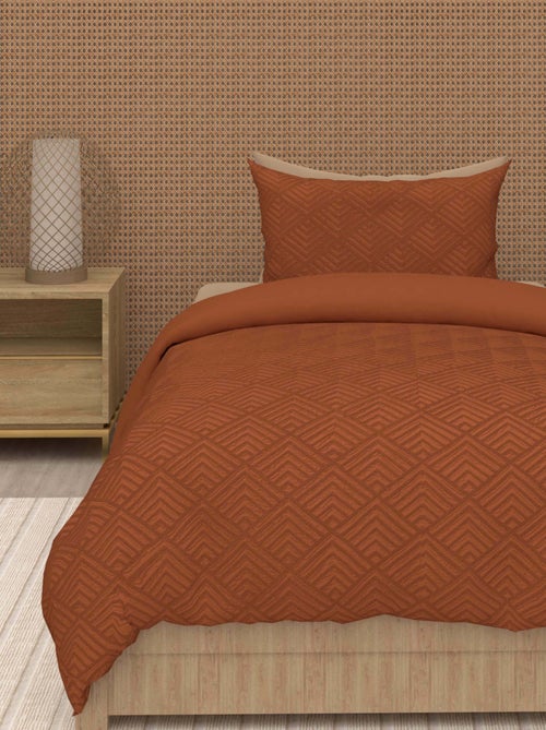 Parure housse de couette 3D microfibre GAIA, par Soleil d'Ocre avec 1 taie d'oreiller - Kiabi