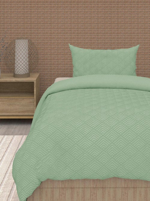 Parure housse de couette 3D microfibre GAIA, par Soleil d'Ocre avec 1 taie d'oreiller - Kiabi