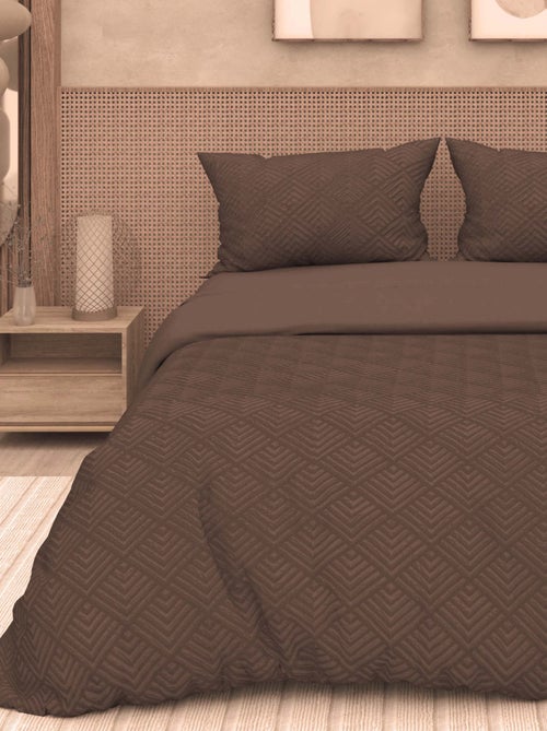 Parure housse de couette 3D microfibre GAIA, par Soleil d'Ocre avec 2 taies d'oreiller - Kiabi