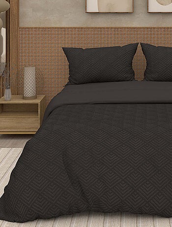 Parure housse de couette 3D microfibre GAIA, par Soleil d'Ocre avec 2 taies d'oreiller