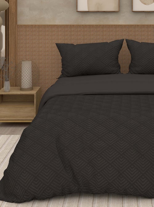 Parure housse de couette 3D microfibre GAIA, par Soleil d'Ocre avec 2 taies d'oreiller - Kiabi
