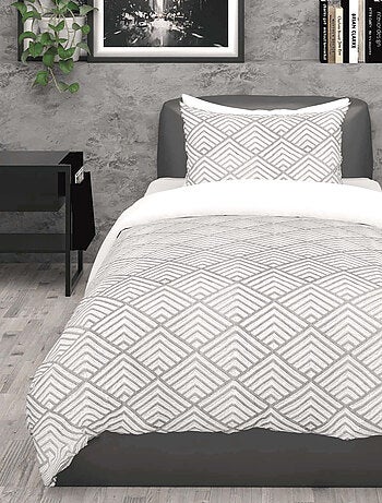 Parure housse de couette 3D microfibre LAYA, par Soleil d'Ocre avec 1 taie d'oreiller