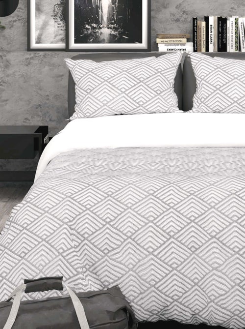 Parure housse de couette 3D microfibre LAYA, par Soleil d'Ocre - Kiabi