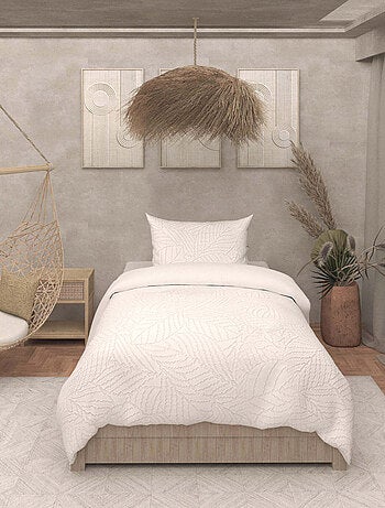 Parure housse de couette 3D microfibre MAYA, par Soleil d'Ocre avec 1 taie d'oreiller