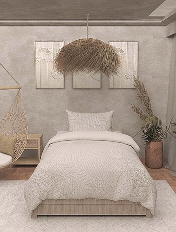 Parure housse de couette 3D microfibre MAYA, par Soleil d'Ocre avec 1 taie d'oreiller