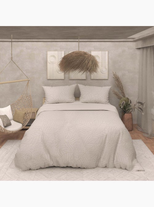 Parure housse de couette 3D microfibre MAYA, par Soleil d'Ocre avec 2 taies d'oreiller - Kiabi