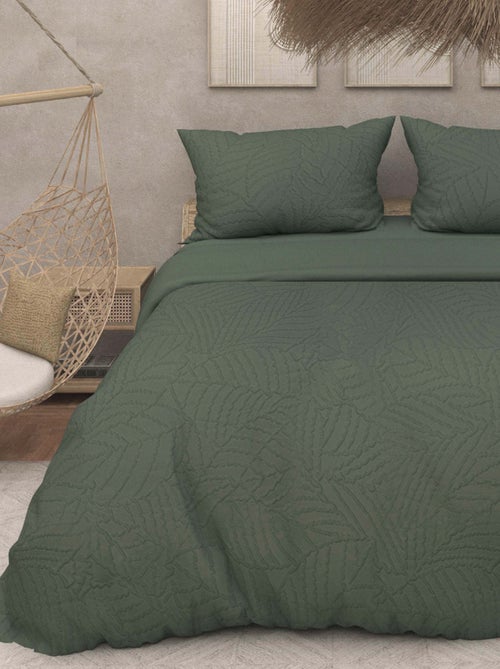 Parure housse de couette 3D microfibre MAYA, par Soleil d'Ocre avec 2 taies d'oreiller - Kiabi