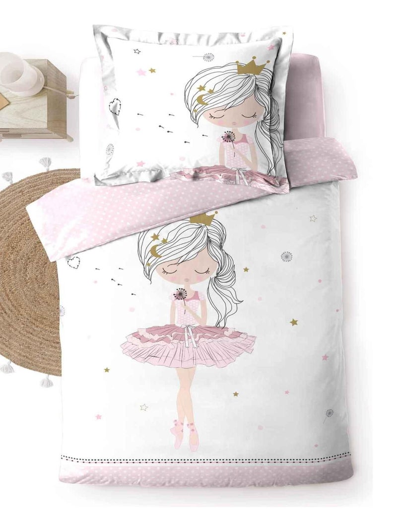 Parure housse de couette Adorable Danseuse Etoile Rose - Kiabi