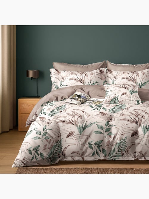 Parure housse de couette avec taie à volant 100% coton - Elisfilis - Kiabi