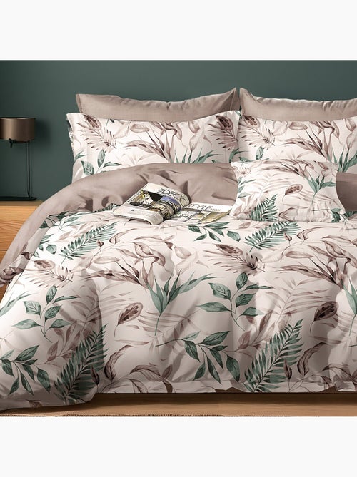 Parure housse de couette avec taie à volant 100% coton - Elisfilis - Kiabi