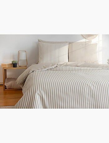 Parure housse de couette BELIL 240x260cm – 3 pièces – Rayures – 100% polyester