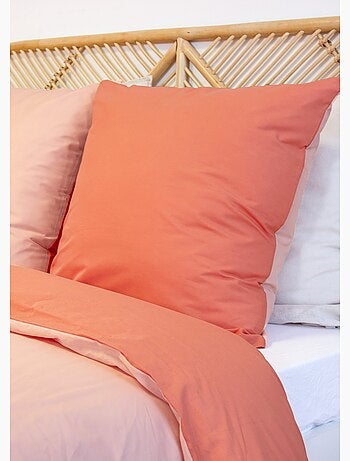 Parure housse de couette bicolore, coton - AFIBEL