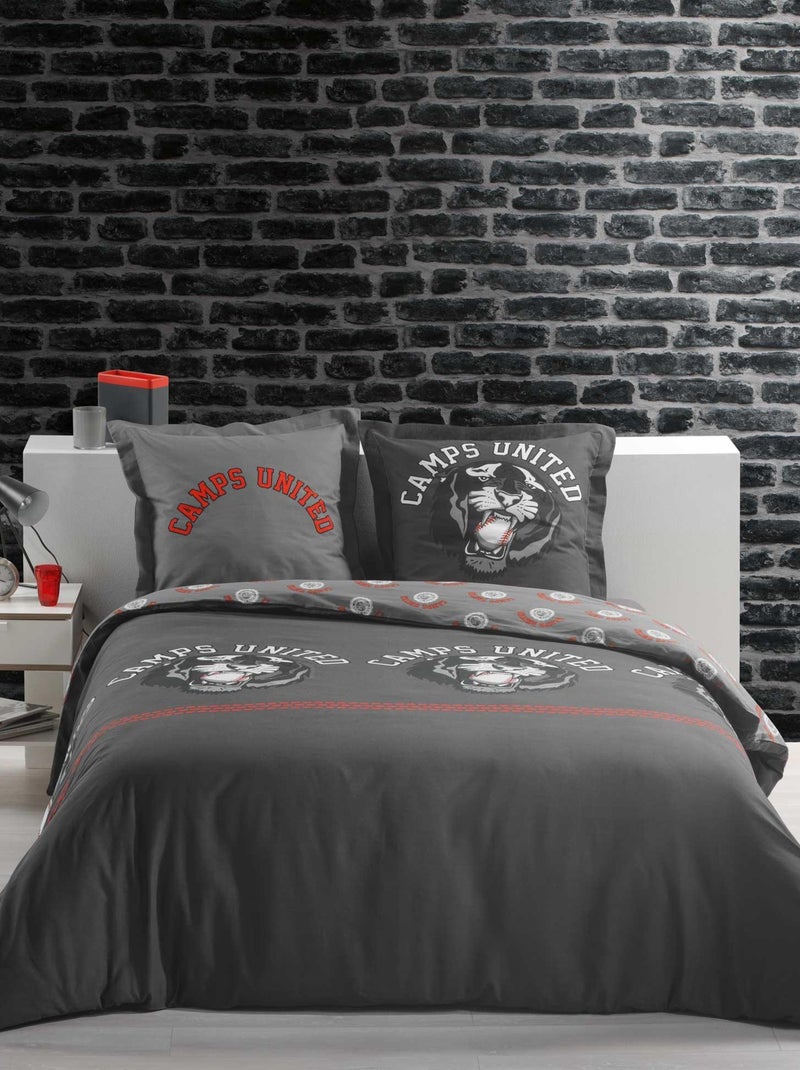 Parure Housse de couette Collection Camps Panther Gris - Kiabi