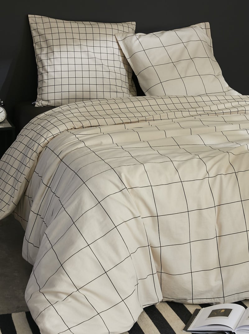 Parure Housse de couette Collection Carrie Beige - Kiabi