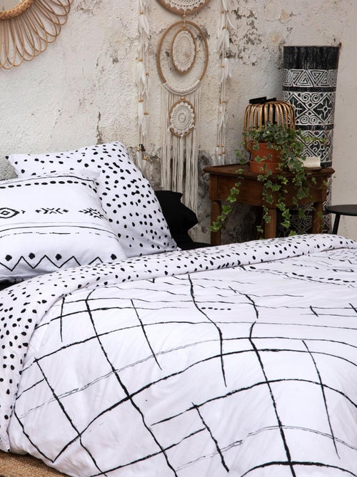Parure Housse de couette Collection Ethnic Ikat - Kiabi