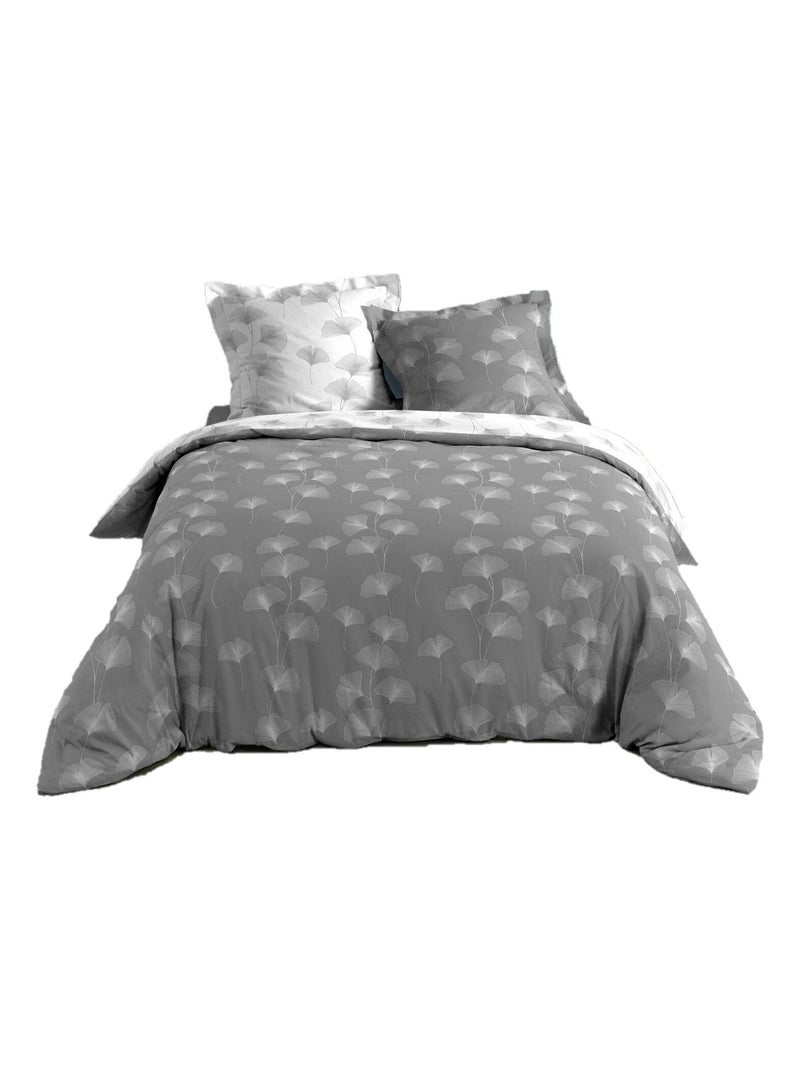 Parure Housse de couette Collection Métallise Blomy Gris - Kiabi