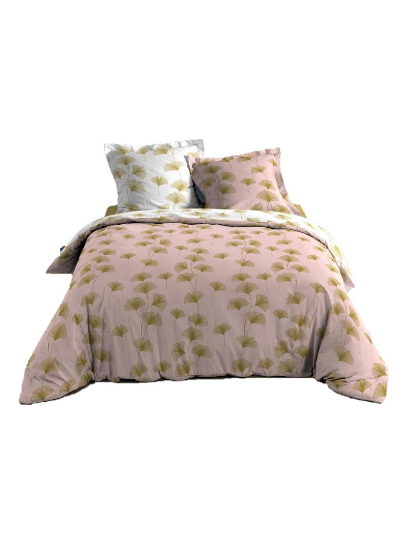 Parure Housse de couette Collection Métallise Blomy Rose - Kiabi