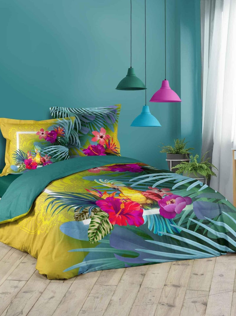 Parure Housse de couette Collection Tropic Paradisiaque Jaune - Kiabi