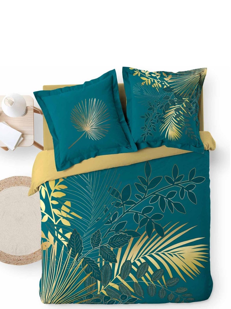 Parure Housse de couette Collection Tropic Strassie Bleu - Kiabi