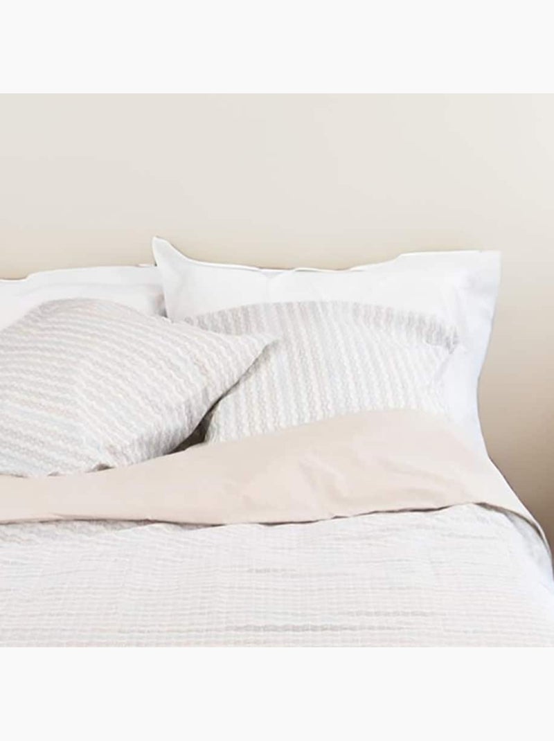 Parure housse de couette coton 120 gr AMBAR Gris - Kiabi