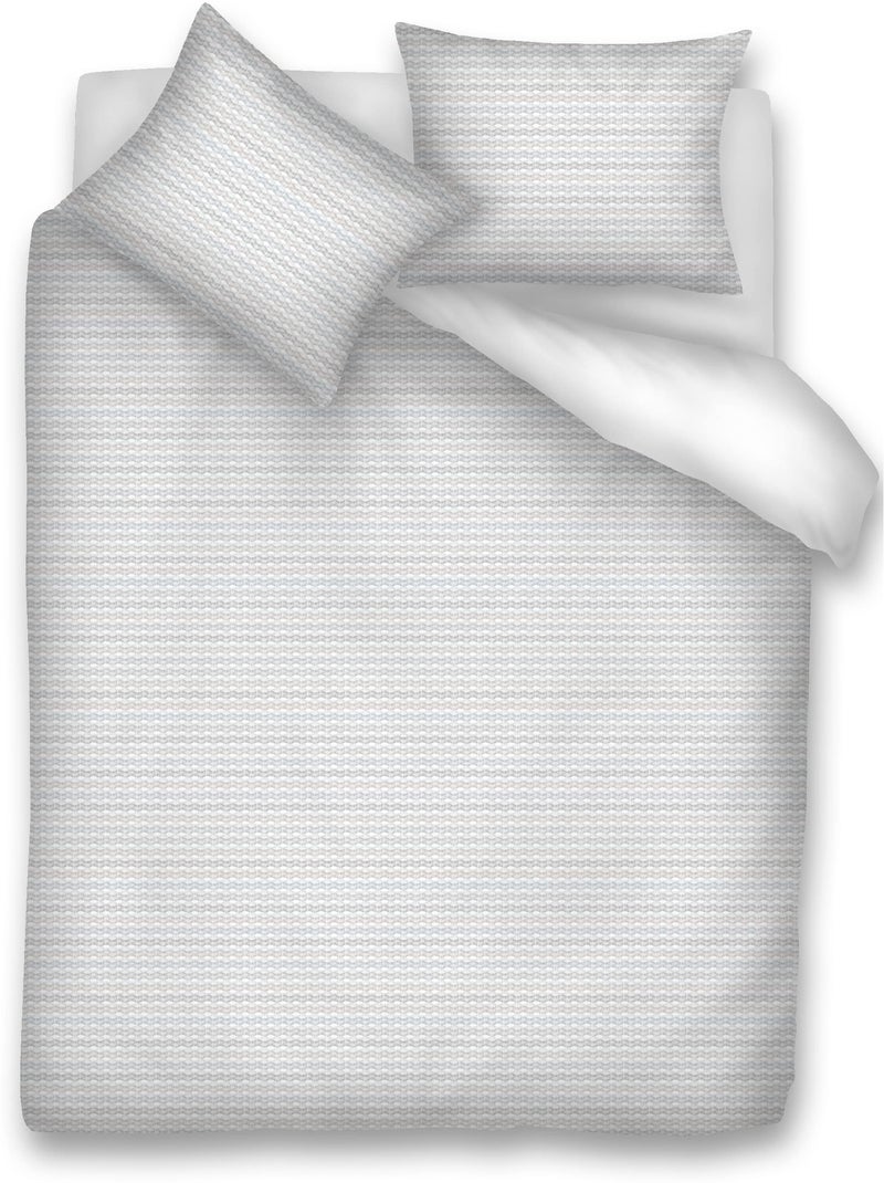 Parure housse de couette coton 120 gr AMBAR Gris - Kiabi