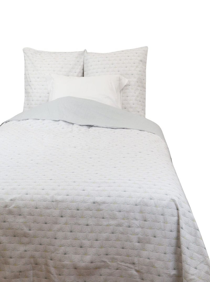 Parure housse de couette coton 120 gr MARROCOS Gris - Kiabi