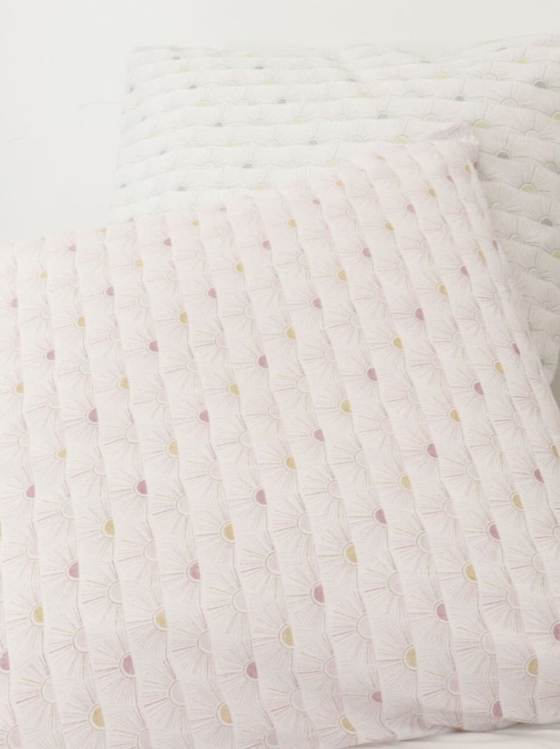 Parure housse de couette coton 120 gr MARROCOS Rose - Kiabi