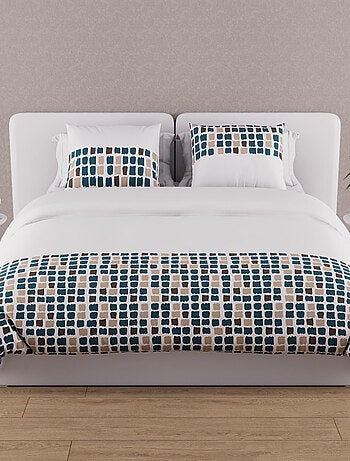 Parure housse de couette coton 57 fils FABIO, par Soleil d'Ocre avec 2 taies d'oreiller