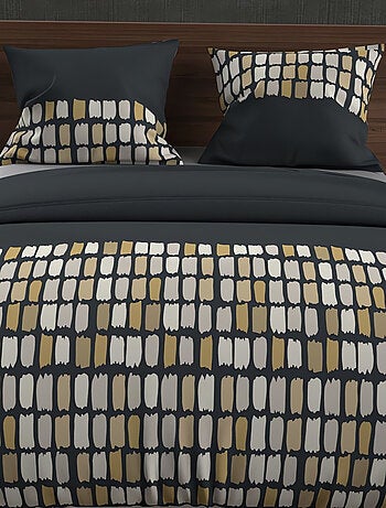 Parure housse de couette coton 57 fils FABIO, par Soleil d'Ocre avec 2 taies d'oreiller